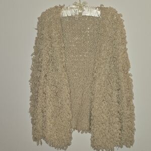 Freeway Textured Beige Cardigan
